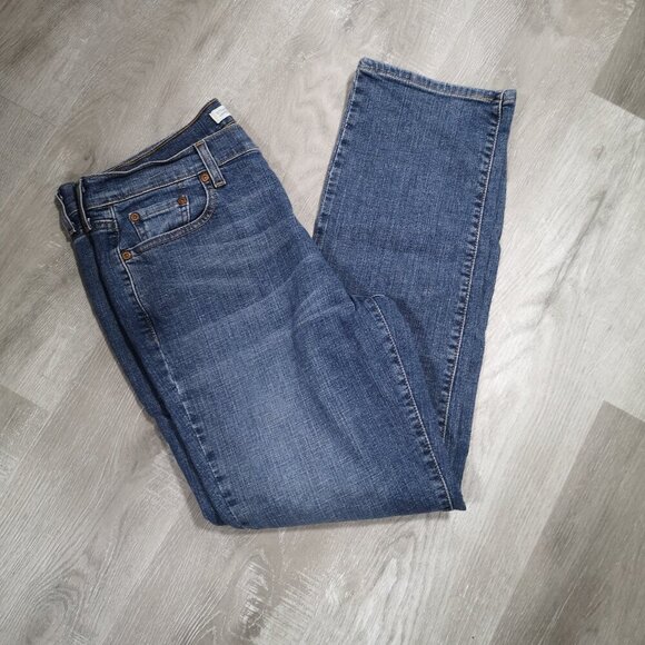 Levi's 505 Straight Leg Ladies Size 14M Medium Wash Blue Jeans - Picture 12 of 15